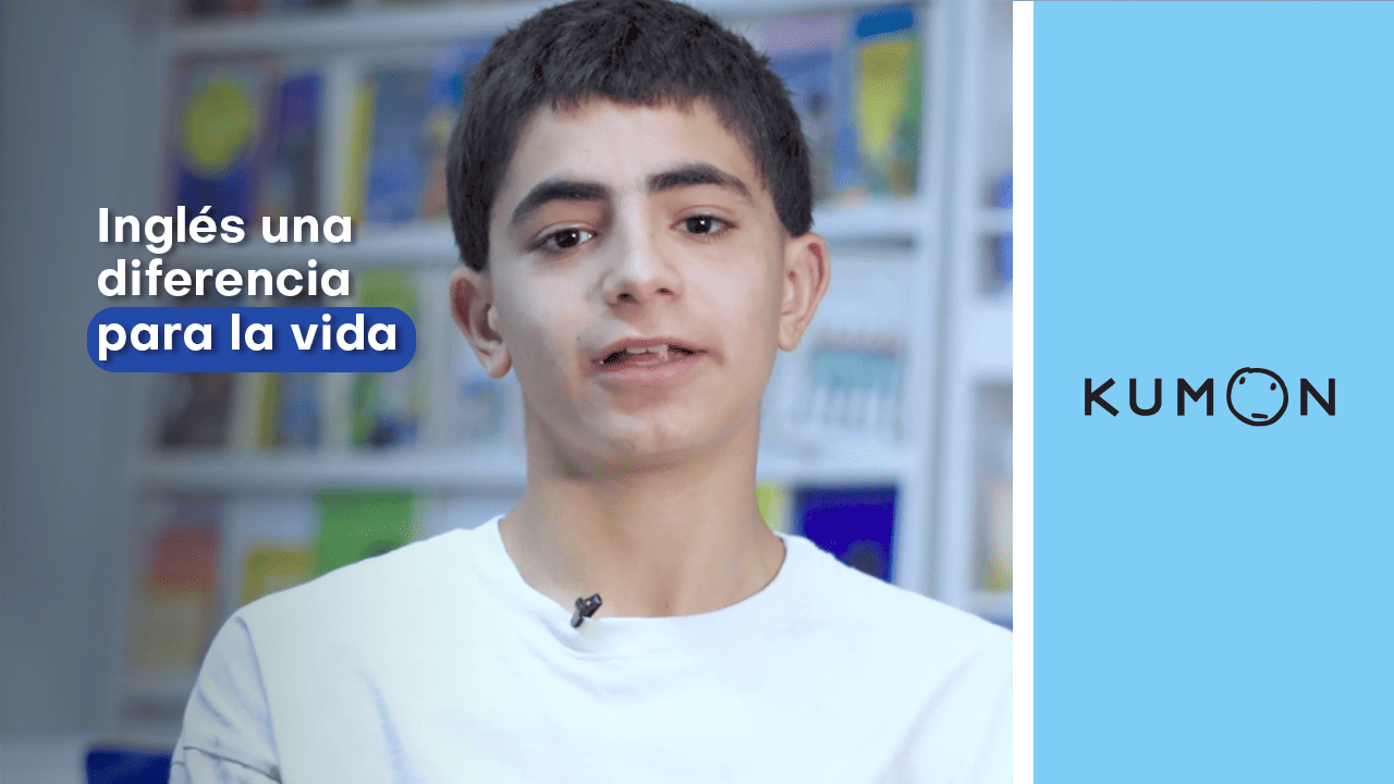 Foto de perfil de un alumno hablando sobre los benefícios de Kumon inglés